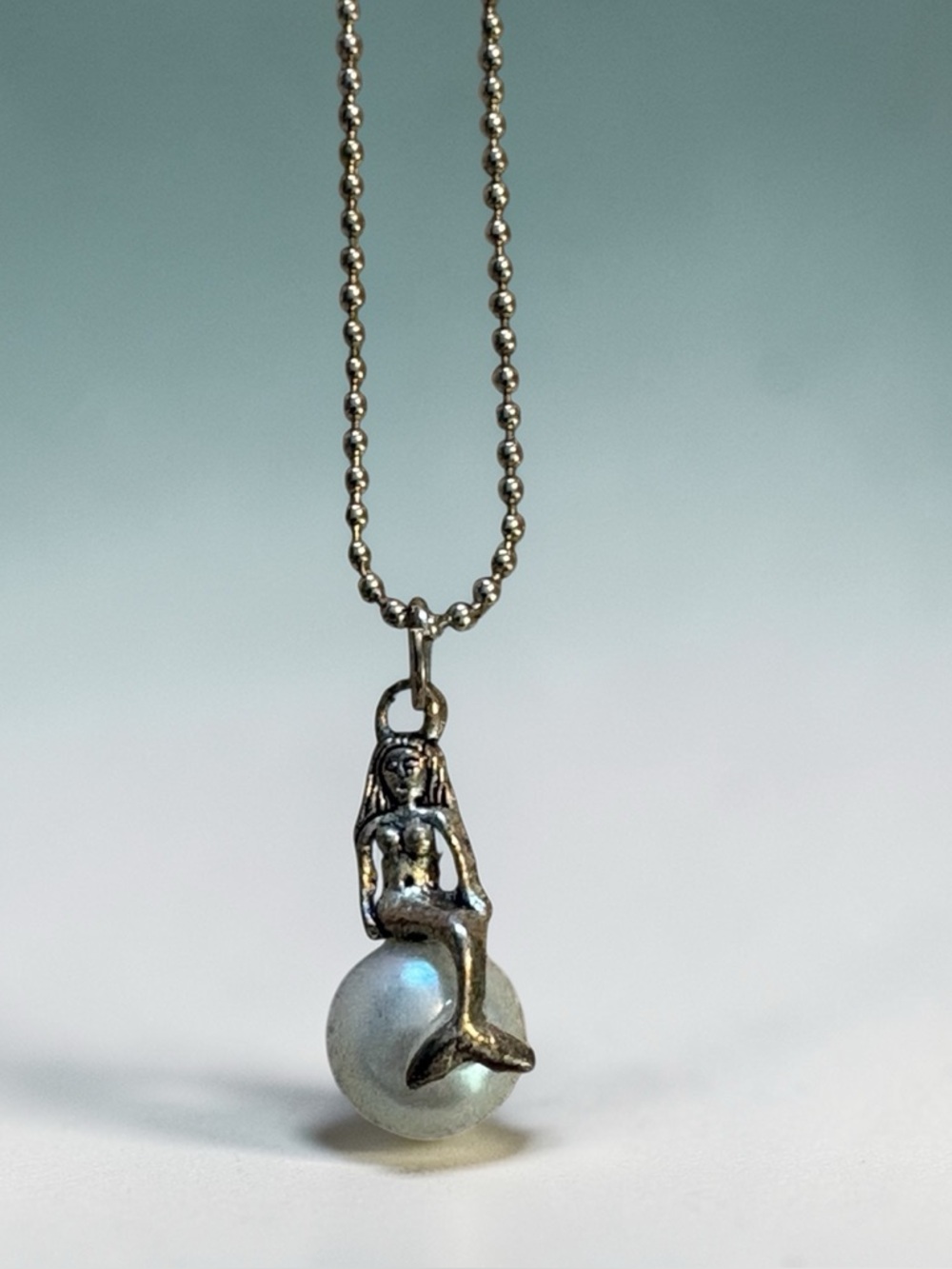Silver Mermaid Pendant Necklace